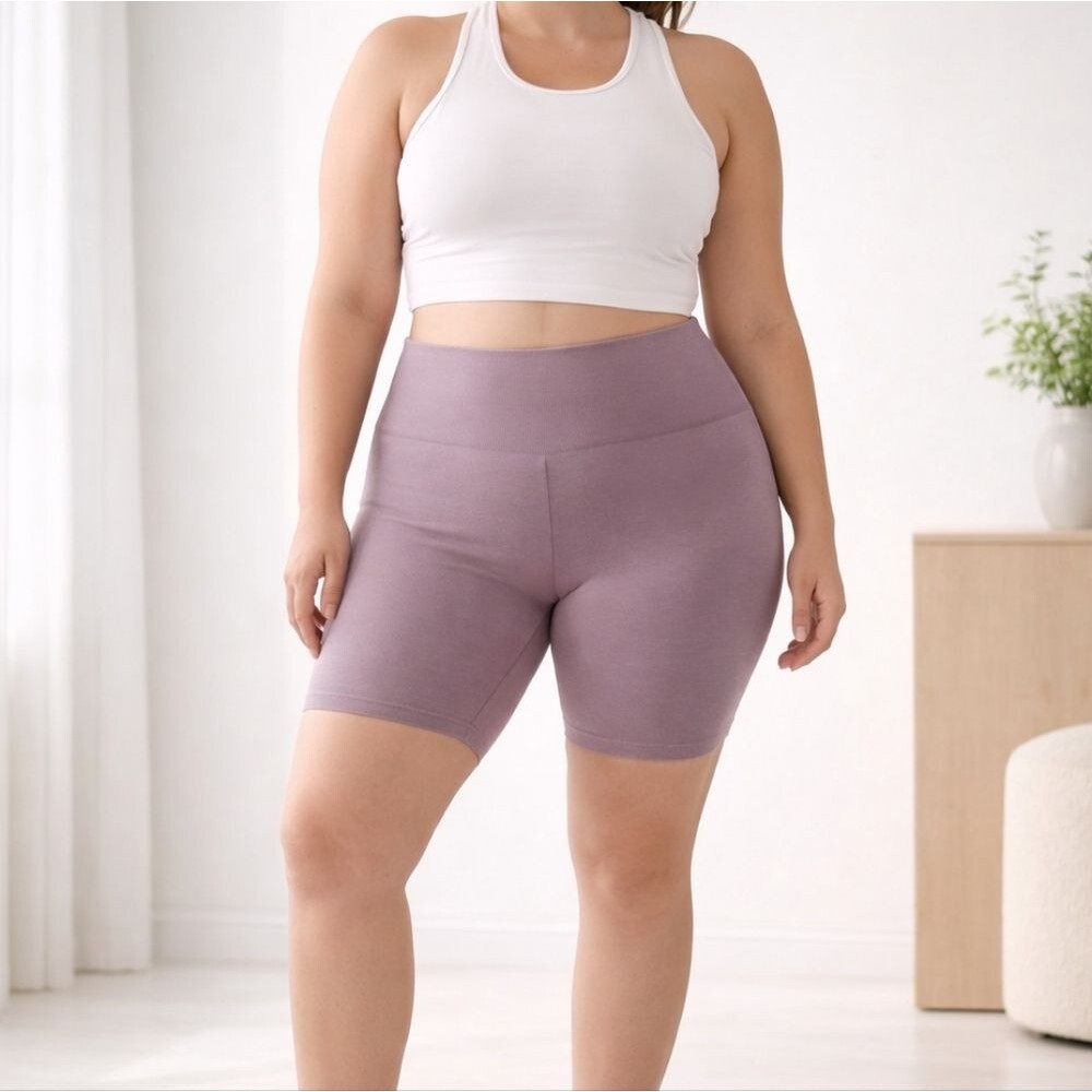 Everlane XL/ XXL The Seamless Biker Shorts Lilac Sculpt Athleisure Minimalist